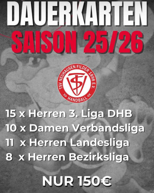Dauerkarten bestellen und ganz viel Handball in der nächsten Saison geniessen.