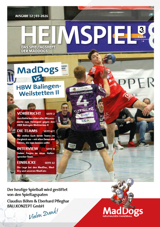 Das Spielheft zum aktuellen Heimspiel