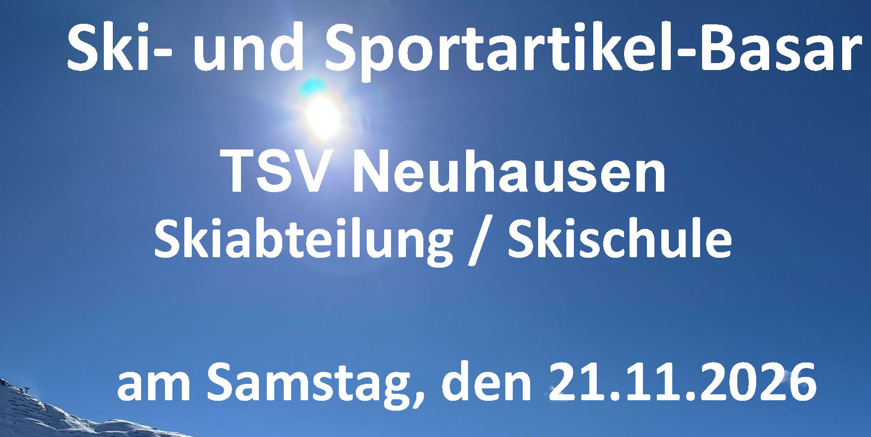 Skibasar am 21.11.2026